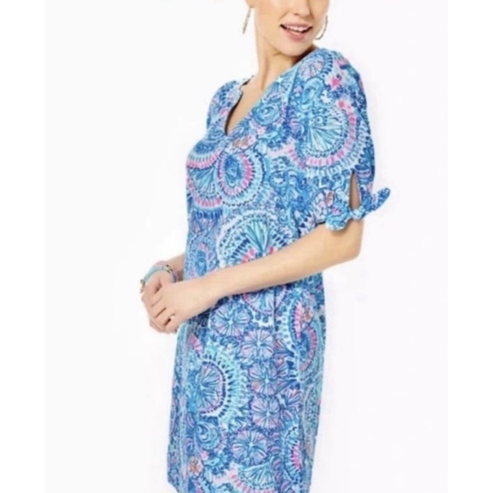 Lilly Pulitzer Easley Dress Size Small Blue Grotto Commotion Resort Beach Preppy
